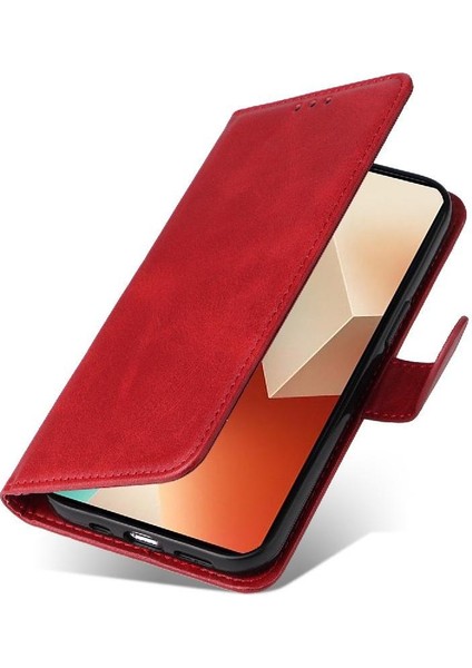 Xiaomi Redmi Note 13 5g Basit Iş Pu Deri Manyetik Kapaklı Cüzdan Telefon Kılıfı Kart Tutuculu Koruma Kılıfı (Yurt Dışından) fırsatları