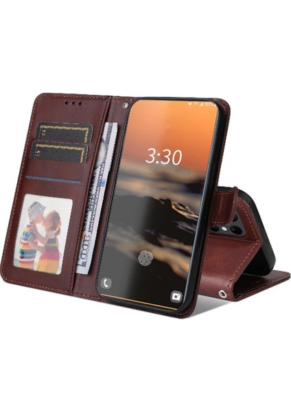 Samsung Galaxy S23 Ultra Basit Iş Pu Deri Manyetik Kapaklı Cüzdan Telefon Kılıfı Kart Tutuculu Koruma Kılıfı (Yurt Dışından) indirimleri