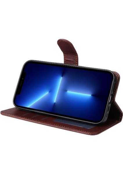 Motorola Moto E15 Basit Iş Pu Deri Manyetik Kapaklı Cüzdan Telefon Kılıfı Kart Tutuculu Koruma Kılıfı (Yurt Dışından) fiyatları