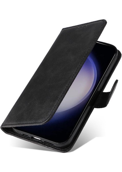 Samsung Galaxy S25 Basit Iş Pu Deri Manyetik Kapaklı Cüzdan Telefon Kılıfı Kart Tutuculu Koruma Kılıfı (Yurt Dışından) fiyatları