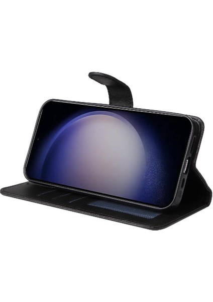 Samsung Galaxy S25 Basit Iş Pu Deri Manyetik Kapaklı Cüzdan Telefon Kılıfı Kart Tutuculu Koruma Kılıfı (Yurt Dışından) modelleri