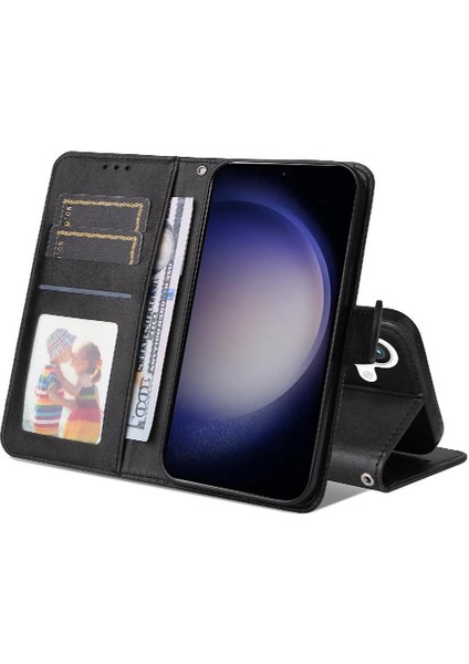 Samsung Galaxy S25 Basit Iş Pu Deri Manyetik Kapaklı Cüzdan Telefon Kılıfı Kart Tutuculu Koruma Kılıfı (Yurt Dışından) indirimleri