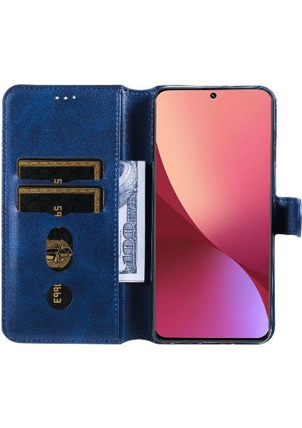 Xiaomi 12/12S/12X Basit Iş Pu Deri Manyetik Kapaklı Cüzdan Telefon Kılıfı Kart Tutuculu Koruma Kılıfı (Yurt Dışından) indirimleri
