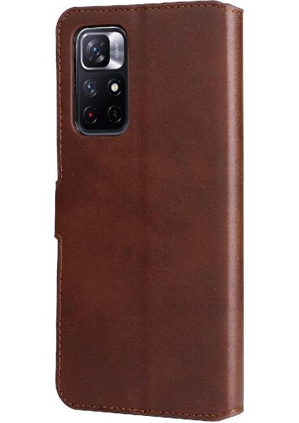 Xiaomi Poco M4 Pro 5g Basit Iş Pu Deri Manyetik Kapaklı Cüzdan Telefon Kılıfı Kart Tutuculu Koruma Kılıfı (Yurt Dışından) modelleri