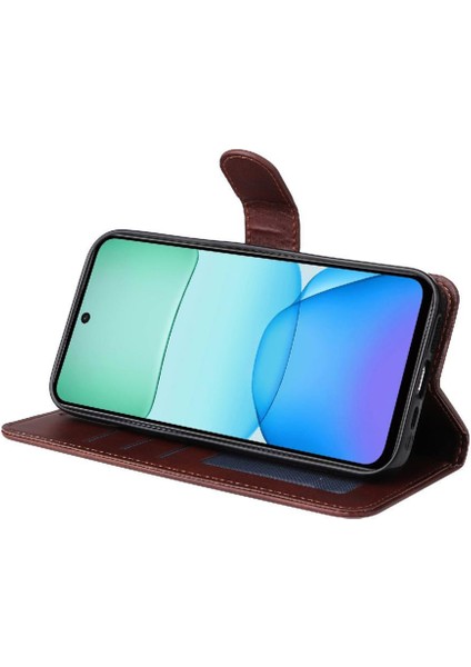 Xiaomi Poco M6 4g Basit Iş Pu Deri Manyetik Kapaklı Cüzdan Telefon Kılıfı Kart Tutuculu Koruma Kılıfı (Yurt Dışından) fırsatları