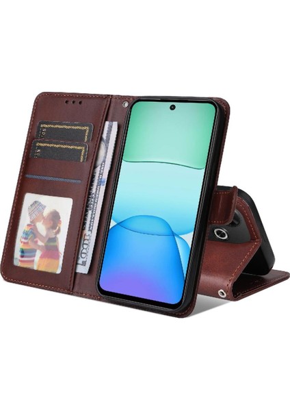 Xiaomi Poco M6 4g Basit Iş Pu Deri Manyetik Kapaklı Cüzdan Telefon Kılıfı Kart Tutuculu Koruma Kılıfı (Yurt Dışından) indirimleri