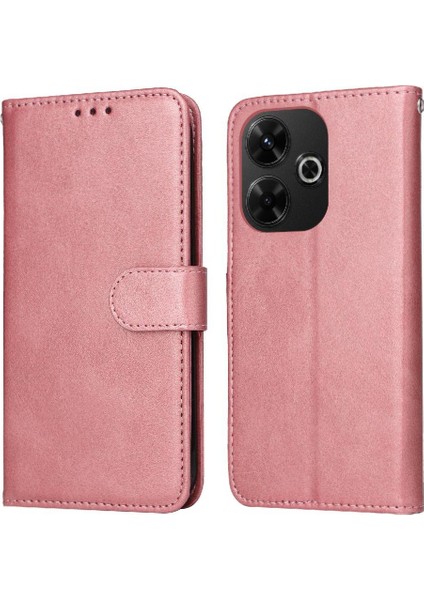 Xiaomi Poco M6 4g Basit Iş Pu Deri Manyetik Kapaklı Cüzdan Telefon Kılıfı Kart Tutuculu Koruma Kılıfı (Yurt Dışından)