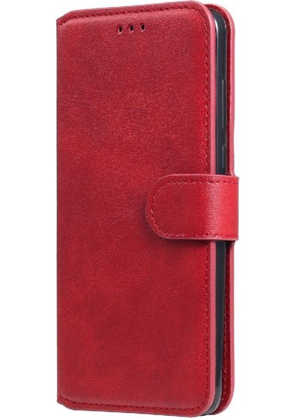 Nokia C10/C20 Basit Iş Pu Deri Manyetik Kapaklı Cüzdan Telefon Kılıfı Kart Tutuculu Koruma Kılıfı (Yurt Dışından)