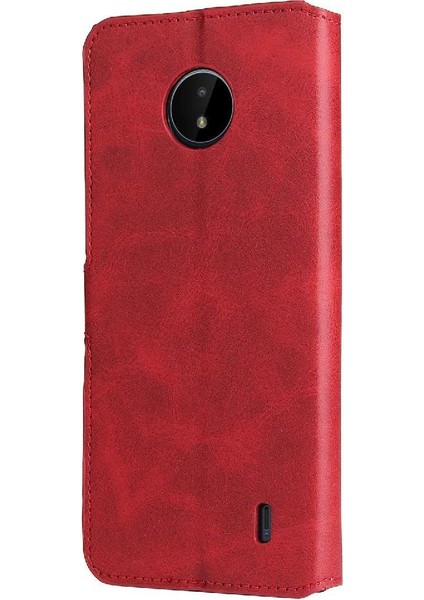 Nokia C10/C20 Basit Iş Pu Deri Manyetik Kapaklı Cüzdan Telefon Kılıfı Kart Tutuculu Koruma Kılıfı (Yurt Dışından) fiyatları