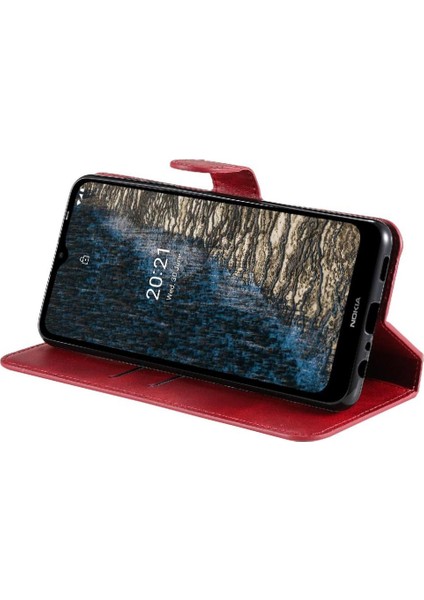 Nokia C10/C20 Basit Iş Pu Deri Manyetik Kapaklı Cüzdan Telefon Kılıfı Kart Tutuculu Koruma Kılıfı (Yurt Dışından) indirimleri