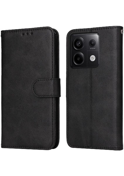 Xiaomi Redmi Note 13 Pro 5g Basit Iş Pu Deri Manyetik Kapaklı Cüzdan Telefon Kılıfı Kart Tutuculu Koruma Kılıfı (Yurt Dışından)