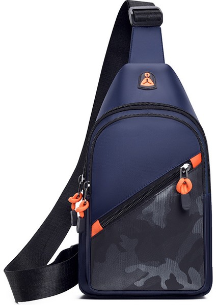 Erkek Göğüs Çantası Basit Moda Taşınabilir Eğlence Omuz Çantası Trend Kişilik Niş Tasarım Crossbody Çanta (Yurt Dışından)