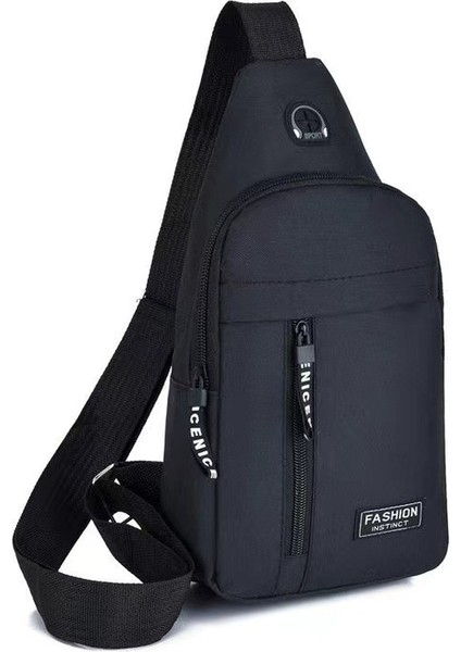 Erkek Göğüs Çantası Taşınabilir Günlük Omuz Çantası Basit Moda Trend Niş Tasarım Crossbody Çanta (Yurt Dışından)
