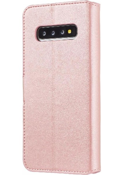 Samsung Galaxy S10 Plus Basit Iş Pu Deri Manyetik Kapaklı Cüzdan Telefon Kılıfı Kart Tutuculu Koruma Kılıfı (Yurt Dışından) indirimleri