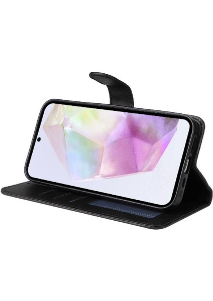 Samsung Galaxy A56 5g Basit Iş Pu Deri Manyetik Kapaklı Cüzdan Telefon Kılıfı Kart Tutuculu Koruma Kılıfı (Yurt Dışından) modelleri