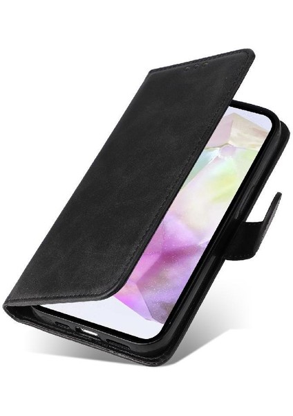 Samsung Galaxy A56 5g Basit Iş Pu Deri Manyetik Kapaklı Cüzdan Telefon Kılıfı Kart Tutuculu Koruma Kılıfı (Yurt Dışından) fırsatları