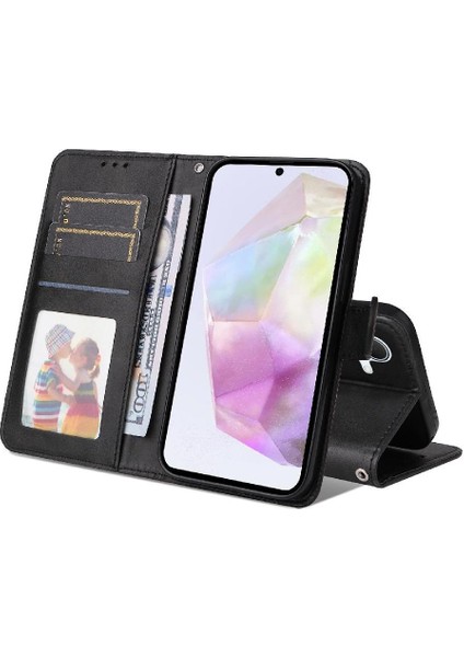 Samsung Galaxy A56 5g Basit Iş Pu Deri Manyetik Kapaklı Cüzdan Telefon Kılıfı Kart Tutuculu Koruma Kılıfı (Yurt Dışından) indirimleri