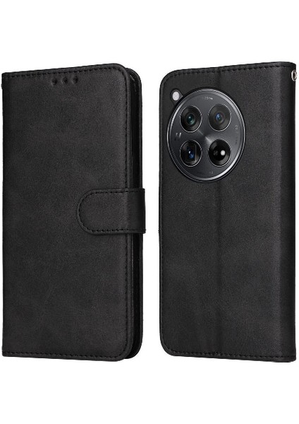 Oneplus 12R Basit Iş Pu Deri Manyetik Kapaklı Cüzdan Telefon Kılıfı Kart Tutuculu Koruma Kılıfı (Yurt Dışından)