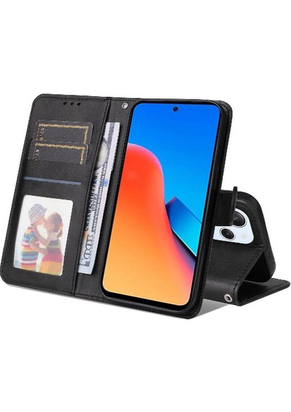 Xiaomi Poco M6 Pro 5g Basit Iş Pu Deri Manyetik Kapaklı Cüzdan Telefon Kılıfı Kart Tutuculu Koruma Kılıfı (Yurt Dışından) fırsatları