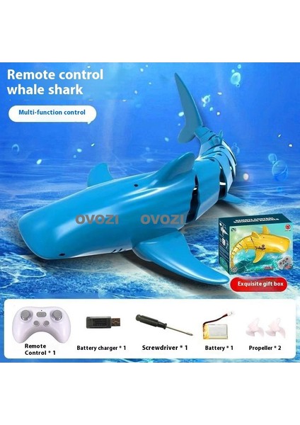 Ovozı Uzaktan Kumandalı Köpekbalığı Rc Balina Rc Balık Çocuk Su Oyuncakları (Yurt Dışından)