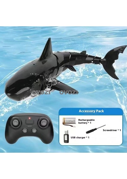 Ovozı Uzaktan Kumandalı Köpekbalığı Rc Balina Rc Balık Çocuk Su Oyuncakları (Yurt Dışından)