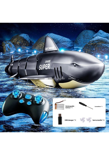 Ovozı Uzaktan Kumandalı Köpekbalığı Rc Balina Rc Balık Çocuk Su Oyuncakları (Yurt Dışından)