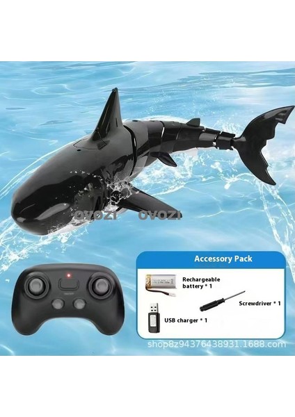 Ovozı Uzaktan Kumandalı Köpekbalığı Rc Balina Rc Balık Çocuk Su Oyuncakları (Yurt Dışından)