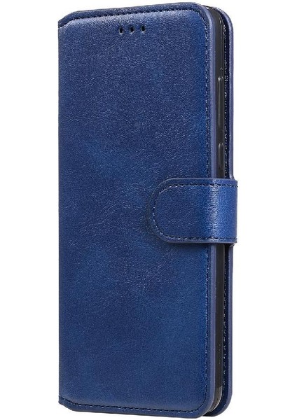 Xiaomi Poco M4 Pro 5g Basit Iş Pu Deri Manyetik Kapaklı Cüzdan Telefon Kılıfı Kart Tutuculu Koruma Kılıfı (Yurt Dışından)