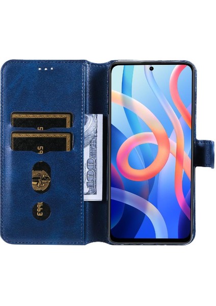 Xiaomi Poco M4 Pro 5g Basit Iş Pu Deri Manyetik Kapaklı Cüzdan Telefon Kılıfı Kart Tutuculu Koruma Kılıfı (Yurt Dışından) indirimleri