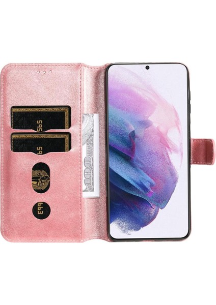 Samsung Galaxy S22 Basit Iş Pu Deri Manyetik Kapaklı Cüzdan Telefon Kılıfı Kart Tutuculu Koruma Kılıfı (Yurt Dışından) indirimleri