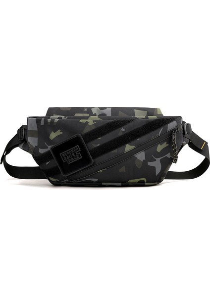 Yeni Erkek Göğüs Çantası Trend Crossbody Çanta Açık Spor Bel Çantası Eğlence Büyük Kapasiteli Omuz Çantası (Yurt Dışından)