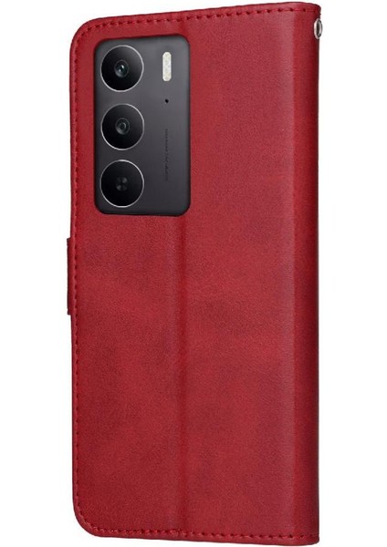 Realme C75 4g Basit Iş Pu Deri Manyetik Kapaklı Cüzdan Telefon Kılıfı Kart Tutuculu Koruma Kılıfı (Yurt Dışından) fırsatları