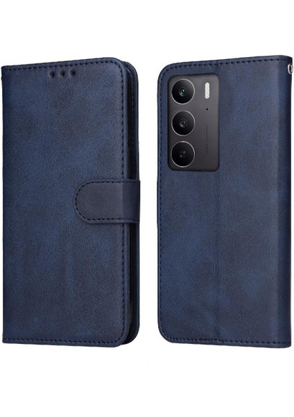 Realme C75 4g Basit Iş Pu Deri Manyetik Kapaklı Cüzdan Telefon Kılıfı Kart Tutuculu Koruma Kılıfı (Yurt Dışından)