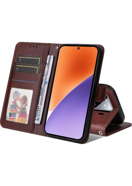 Xiaomi 15 Pro Basit Iş Pu Deri Manyetik Kapaklı Cüzdan Telefon Kılıfı Kart Tutuculu Koruma Kılıfı (Yurt Dışından) indirimleri