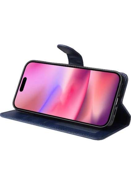 iPhone 16 Plus Basit Iş Pu Deri Manyetik Kapaklı Cüzdan Telefon Kılıfı Kart Tutuculu Koruma Kılıfı (Yurt Dışından) fiyatları