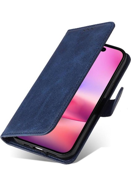 iPhone 16 Plus Basit Iş Pu Deri Manyetik Kapaklı Cüzdan Telefon Kılıfı Kart Tutuculu Koruma Kılıfı (Yurt Dışından) modelleri