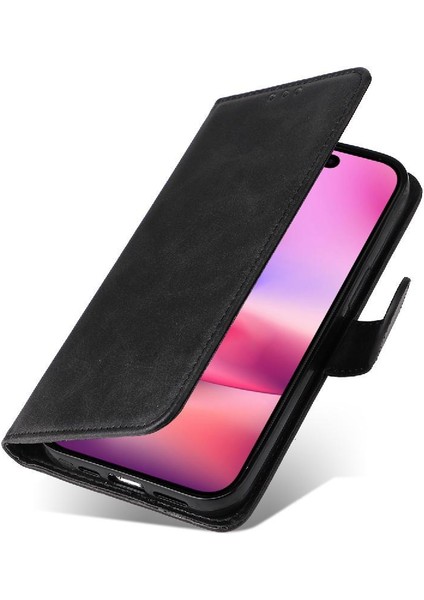 iPhone 16 Plus Basit Iş Pu Deri Manyetik Kapaklı Cüzdan Telefon Kılıfı Kart Tutuculu Koruma Kılıfı (Yurt Dışından) modelleri