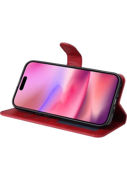 iPhone 16 Plus Basit Iş Pu Deri Manyetik Kapaklı Cüzdan Telefon Kılıfı Kart Tutuculu Koruma Kılıfı (Yurt Dışından) fiyatları