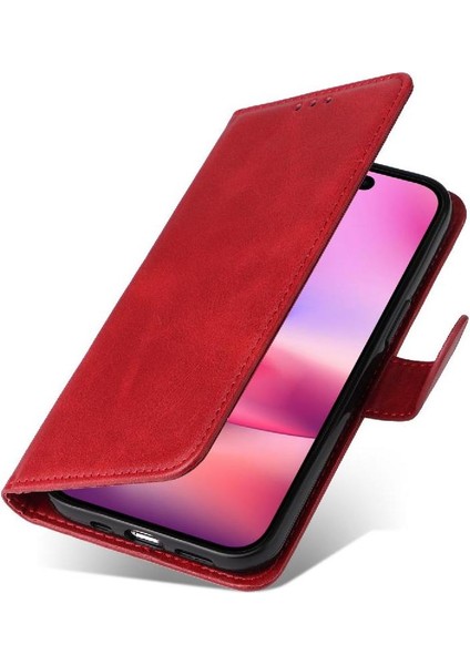 iPhone 16 Plus Basit Iş Pu Deri Manyetik Kapaklı Cüzdan Telefon Kılıfı Kart Tutuculu Koruma Kılıfı (Yurt Dışından) modelleri