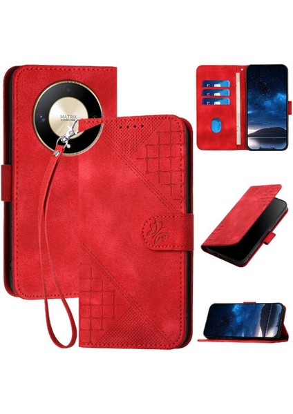 Onur X9B ve Kredi Kartı Yuvası Kabartmalı Kelebek Yüksek Telefon Için Flip Case (Yurt Dışından)