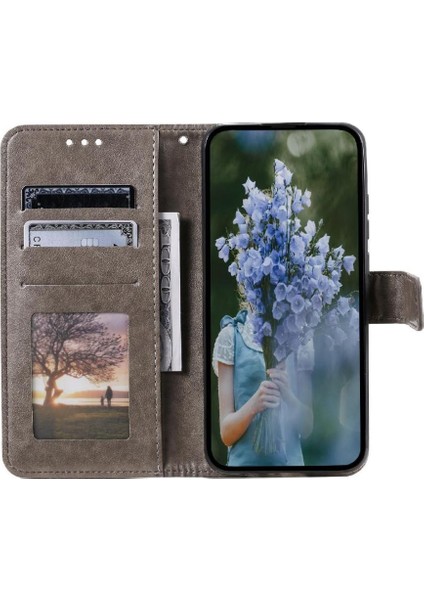 Google Piksel 9 Pro Totem Kabartma Cüzdan Kılıf Için Flip Case Pu Deri (Yurt Dışından)
