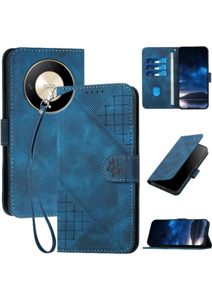 Onur X50 Için Flip Case Ayrılabilir El Kayışı ile Kabartmalı Kelebek ve (Yurt Dışından)