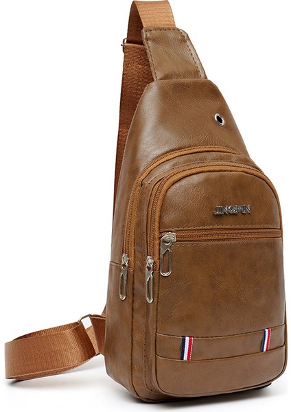 Göğüs Çantası Basit Erkek Rahat Trend Omuz Çantası Diyagonal Çapraz Erkek Çantaları USB Şarj Sırt Çantaları (Yurt Dışından)