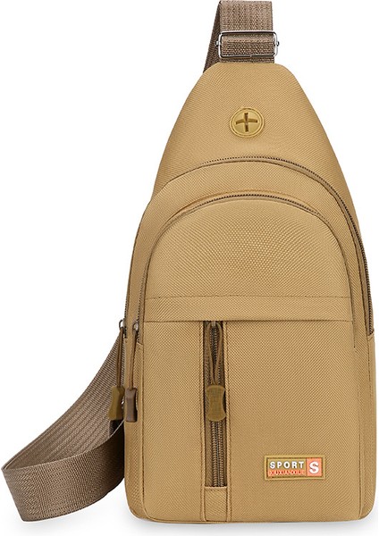 Spor Göğüs Çantası Çok Fonksiyonlu Açık Crossbody Çanta Kore Trend Tuval Günlük Sırt Çantaları (Yurt Dışından)