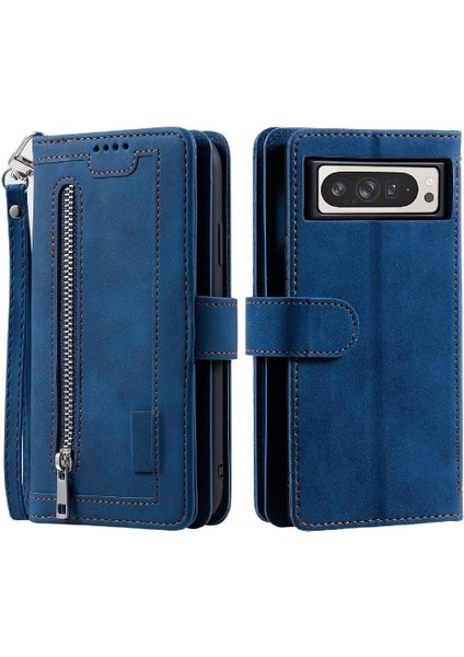 Google Piksel 9 Pro Xl Kordon Pu Deri Cüzdan 9 Kart Için Flip Case (Yurt Dışından)
