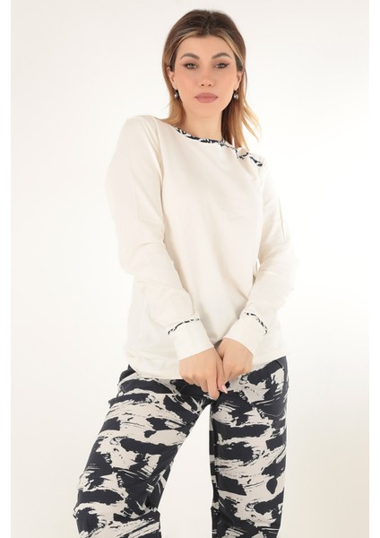 Desenli Kadın Pijama Takımı