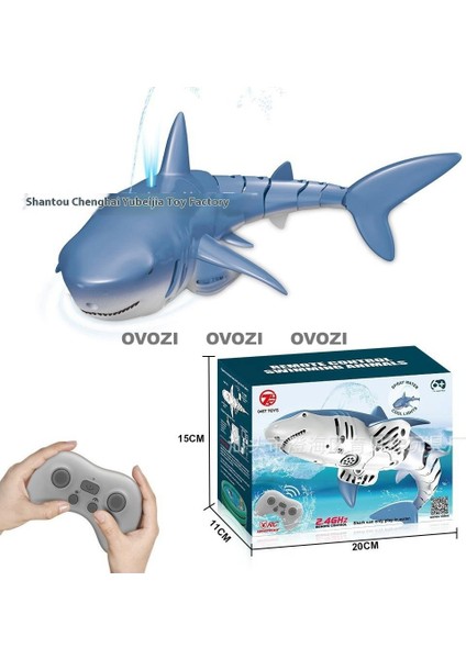 Ovozı Uzaktan Kumandalı Köpekbalığı Rc Balina Rc Balık Çocuk Su Oyuncakları (Yurt Dışından)