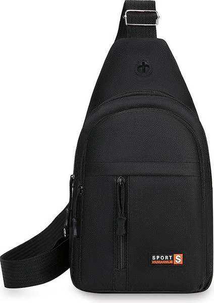 Spor Göğüs Çantası Çok Fonksiyonlu Açık Crossbody Çanta Kore Trend Tuval Günlük Sırt Çantaları (Yurt Dışından)