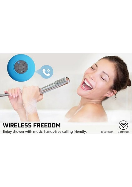 Banyo Kablosuz Bluetooth Hoparlör Vantuz Beyaz (Yurt Dışından) fiyatları