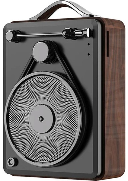 Taşınabilir Vintage Bluetooth Ses Subwoofer Hoparlör Bas Ses Kutusu (Yurt Dışından)